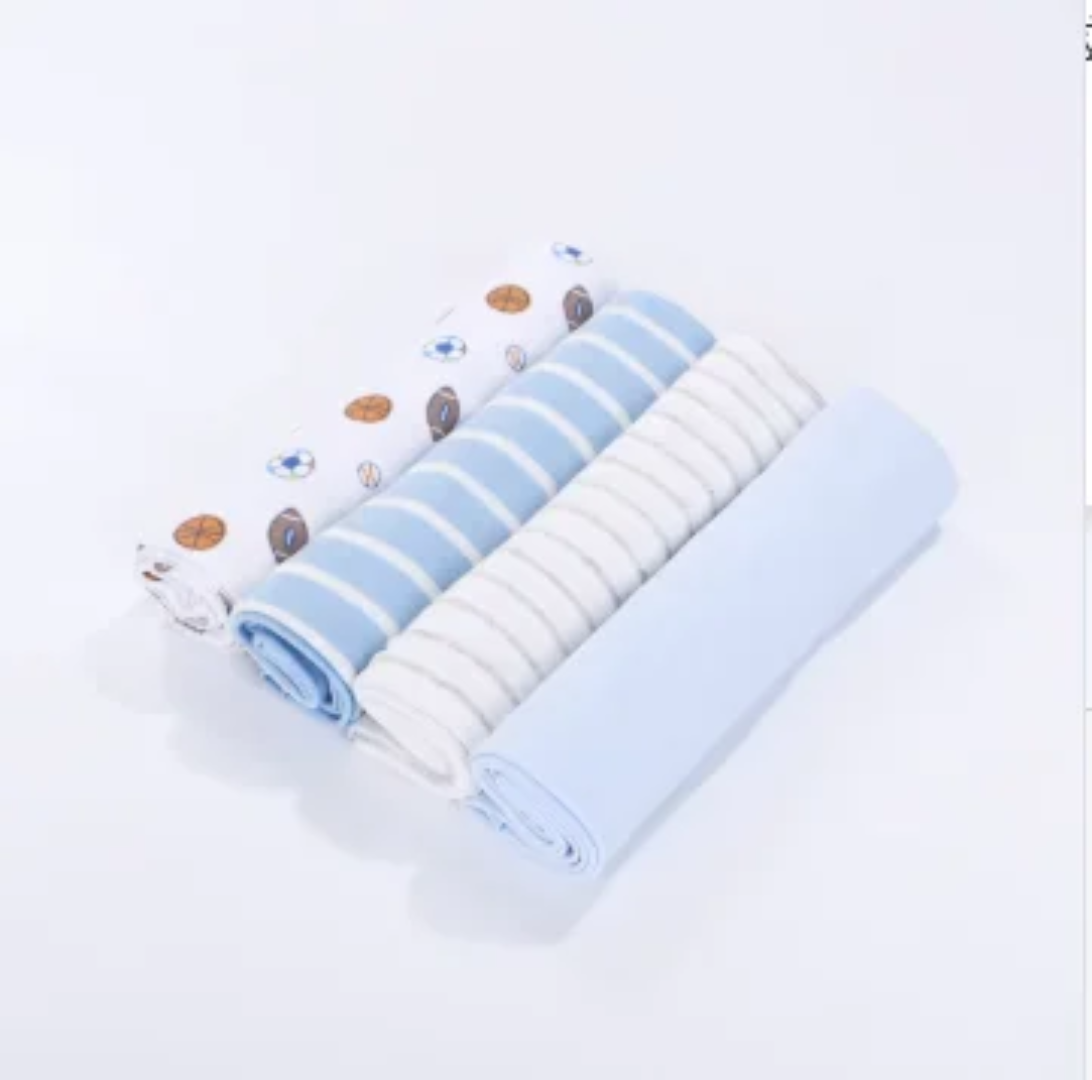 4-Pack Baby Swaddle Blanket Set – Soft Cotton Receiving Blankets