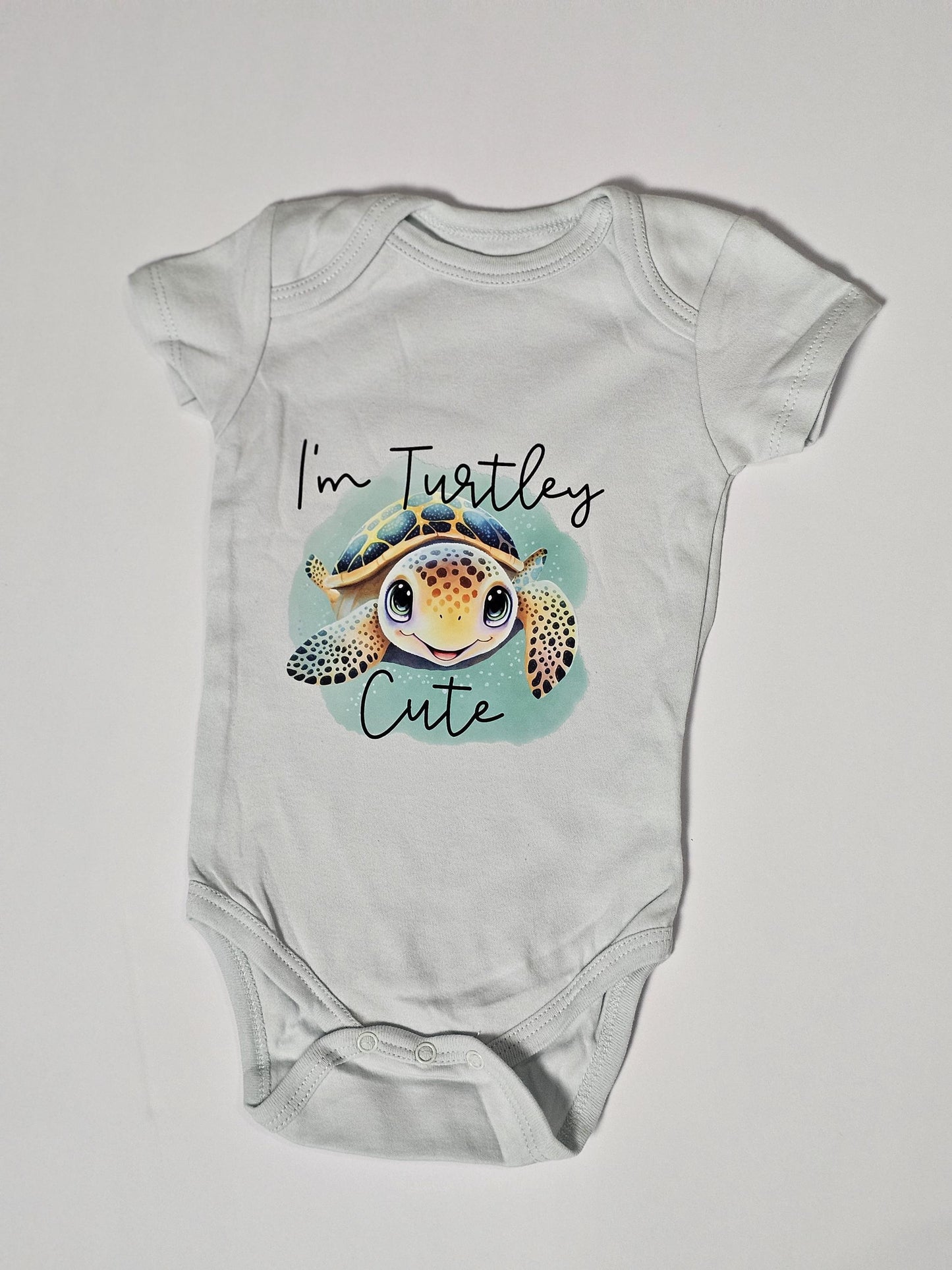 Im Turtley Adorable Baby Onesie | Cute Turtle Infant Bodysuit 69M | Baby Shower Gift | Gender Neutral Baby Outfit