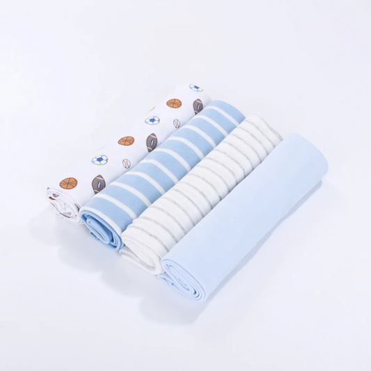 4-Pack Baby Swaddle Blanket Set – Soft Cotton Receiving Blankets
