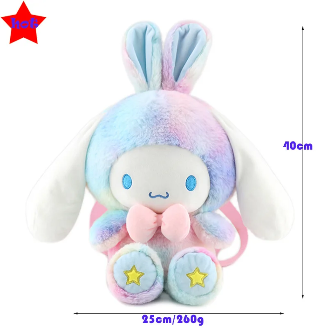 Pastel Plush Bunny Backpack for Kids – Soft & Cute Mini Bag