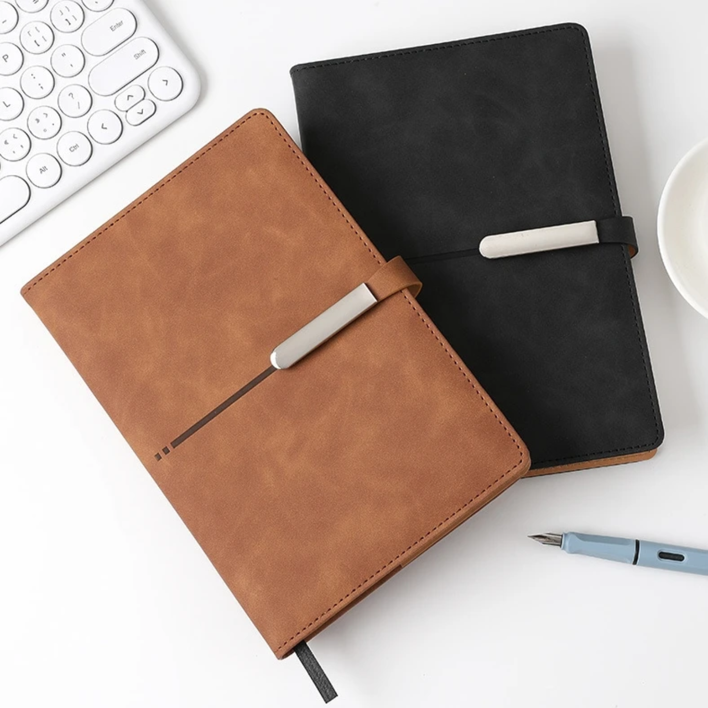Premium Leather Notebook – Magnetic Strap Closure, Thick Paper Journal (Multiple Colors)