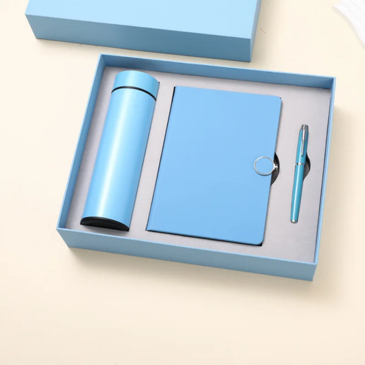 Luxury Executive Gift Set – Notebook, Stainless Steel Thermos & Premium Pen (Corporate & Personal Gift Box)