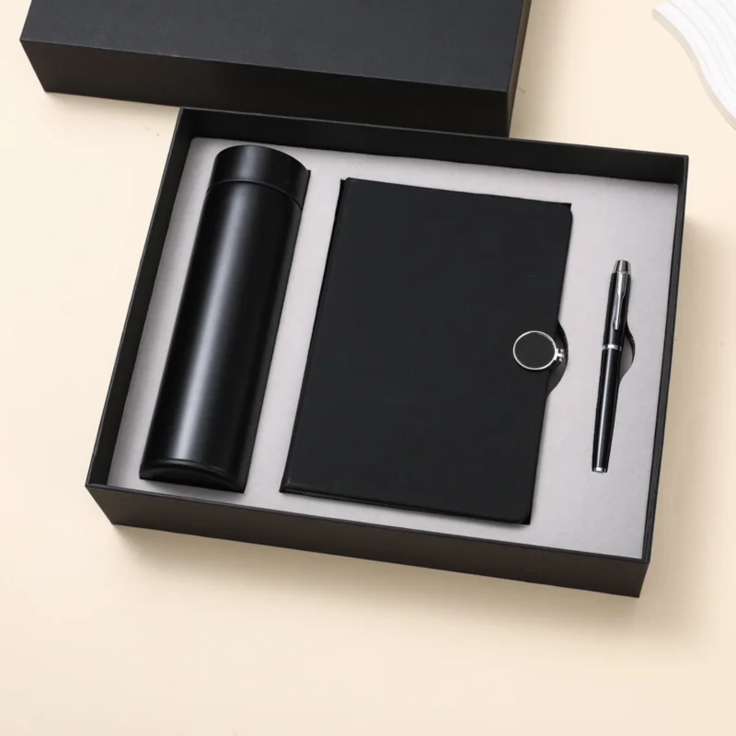 Luxury Executive Gift Set – Notebook, Stainless Steel Thermos & Premium Pen (Corporate & Personal Gift Box)