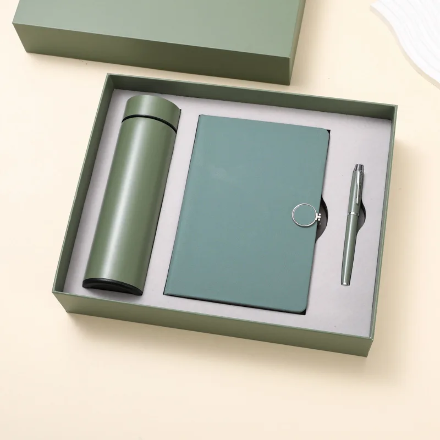 Luxury Executive Gift Set – Notebook, Stainless Steel Thermos & Premium Pen (Corporate & Personal Gift Box)