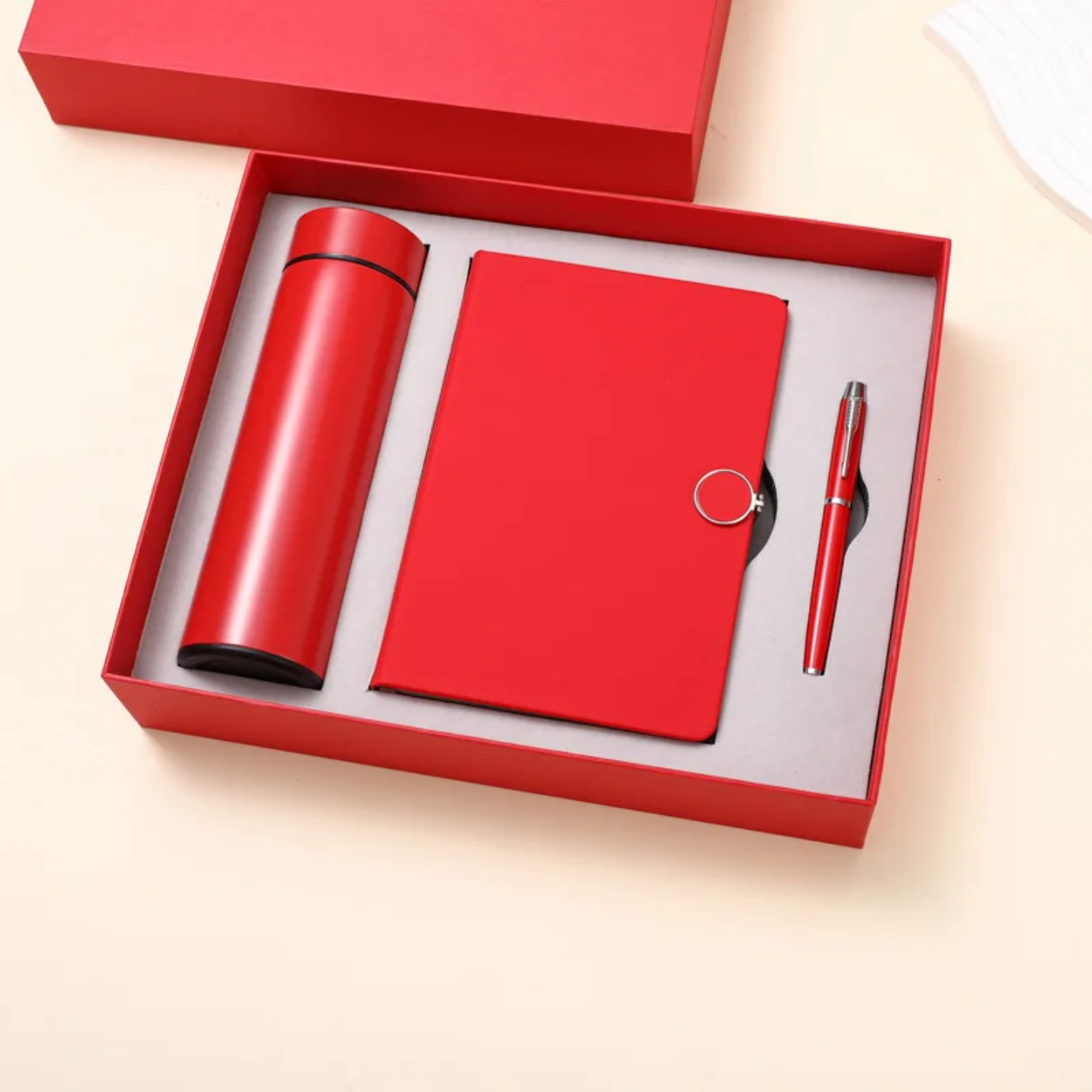 Luxury Executive Gift Set – Notebook, Stainless Steel Thermos & Premium Pen (Corporate & Personal Gift Box)