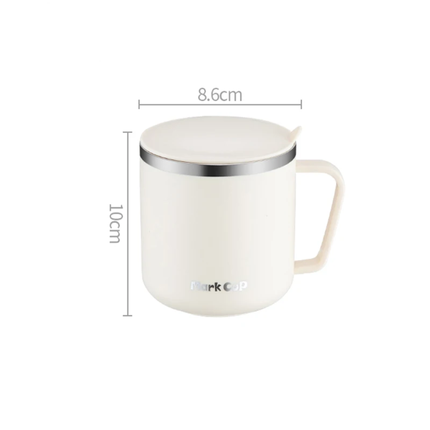400ml Double-Layer Insulated Stainless Steel Mug with Lid – Modern Minimalist Design