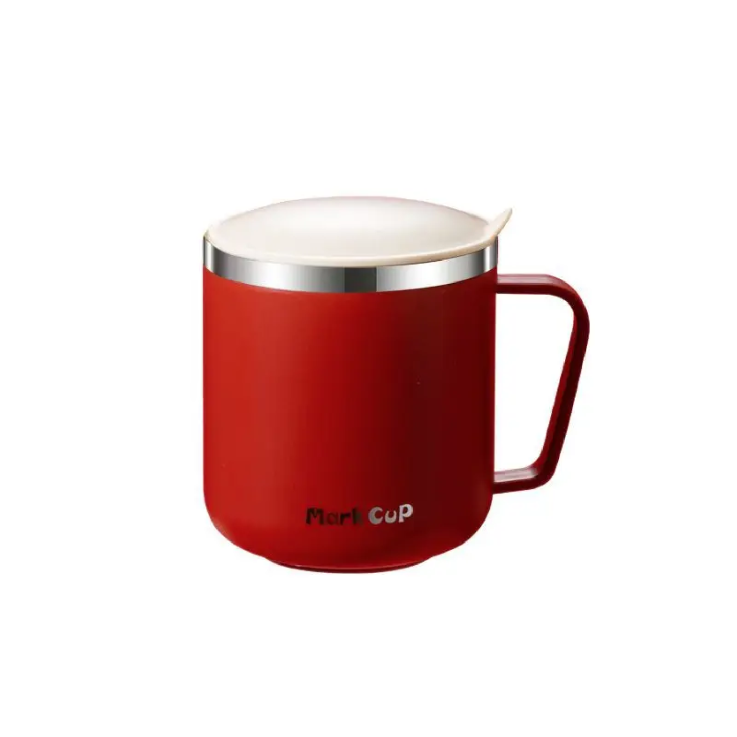 400ml Double-Layer Insulated Stainless Steel Mug with Lid – Modern Minimalist Design