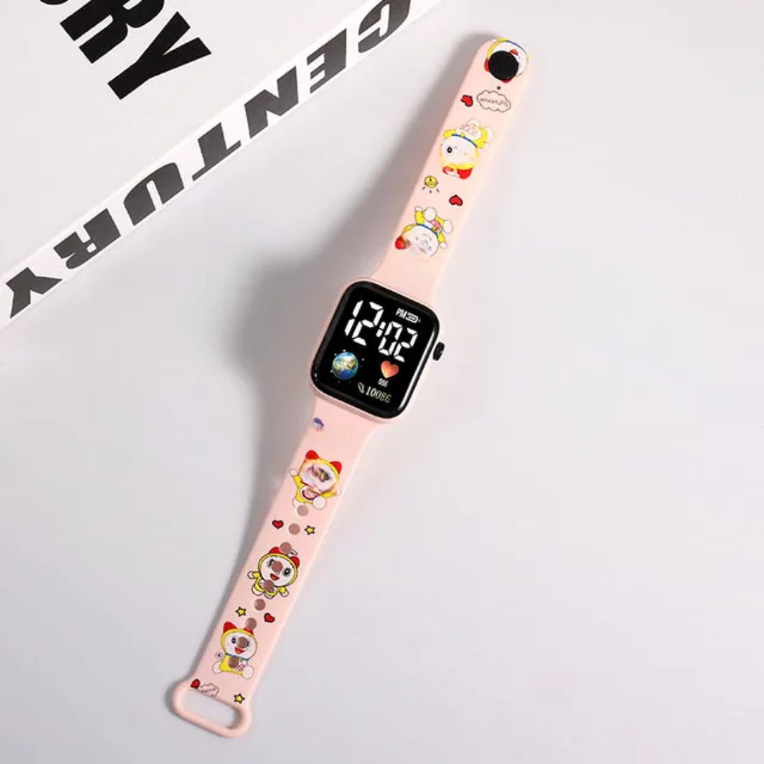 Kids Digital Cartoon Watch – Soft Silicone LED Wristwatch (Unisex)