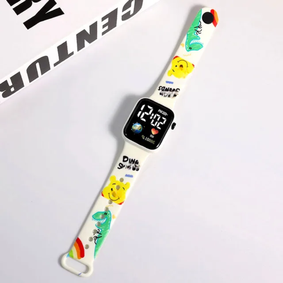Kids Digital Cartoon Watch – Soft Silicone LED Wristwatch (Unisex)
