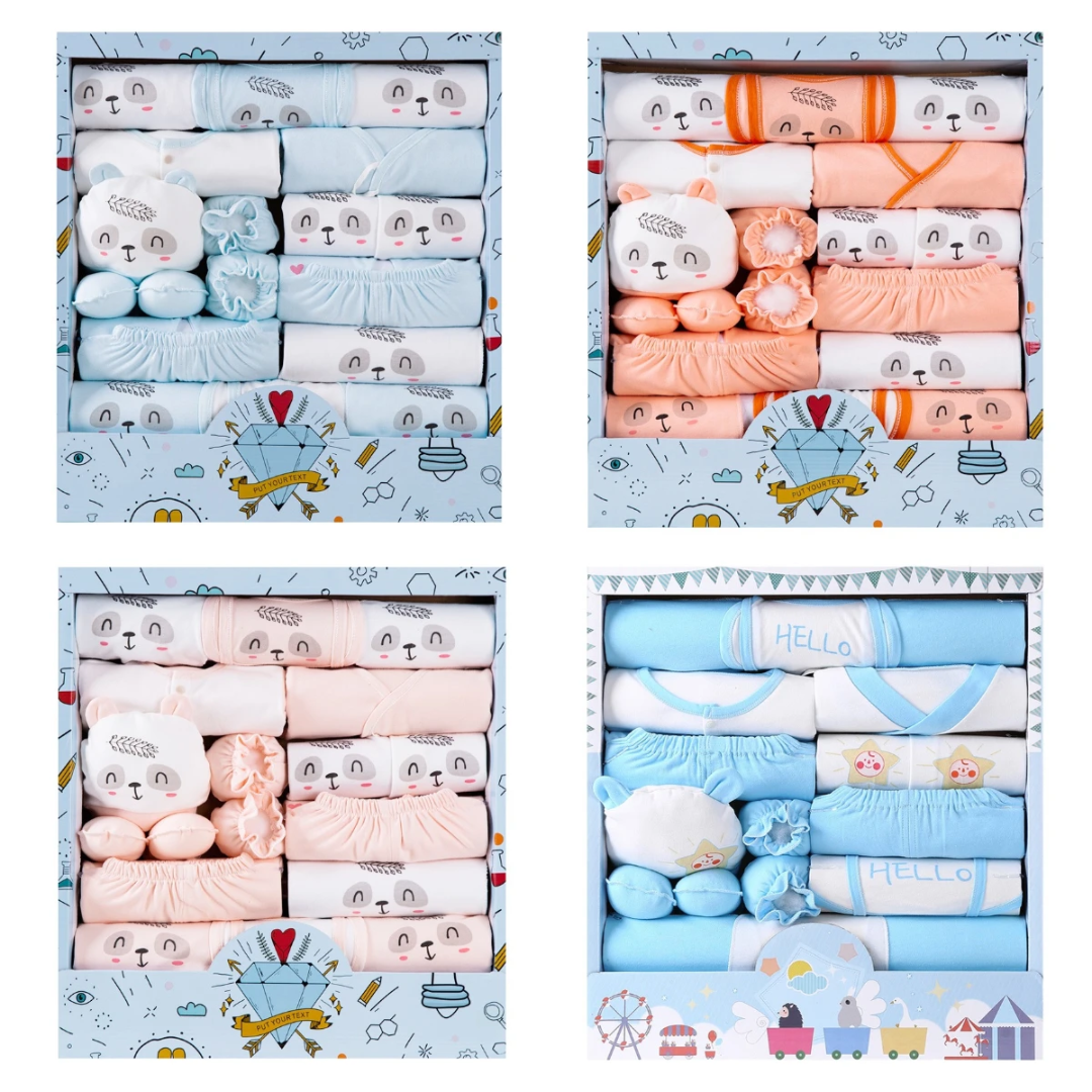 Newborn Baby Essentials Gift Set – 16-Piece Soft Clothing & Accessories Box