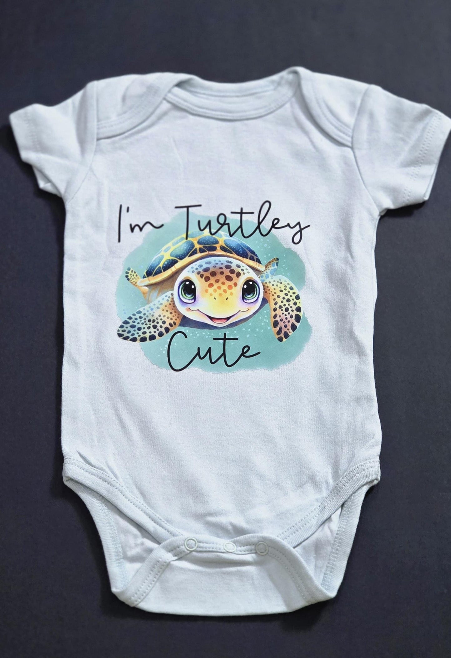 Im Turtley Adorable Baby Onesie | Cute Turtle Infant Bodysuit 69M | Baby Shower Gift | Gender Neutral Baby Outfit