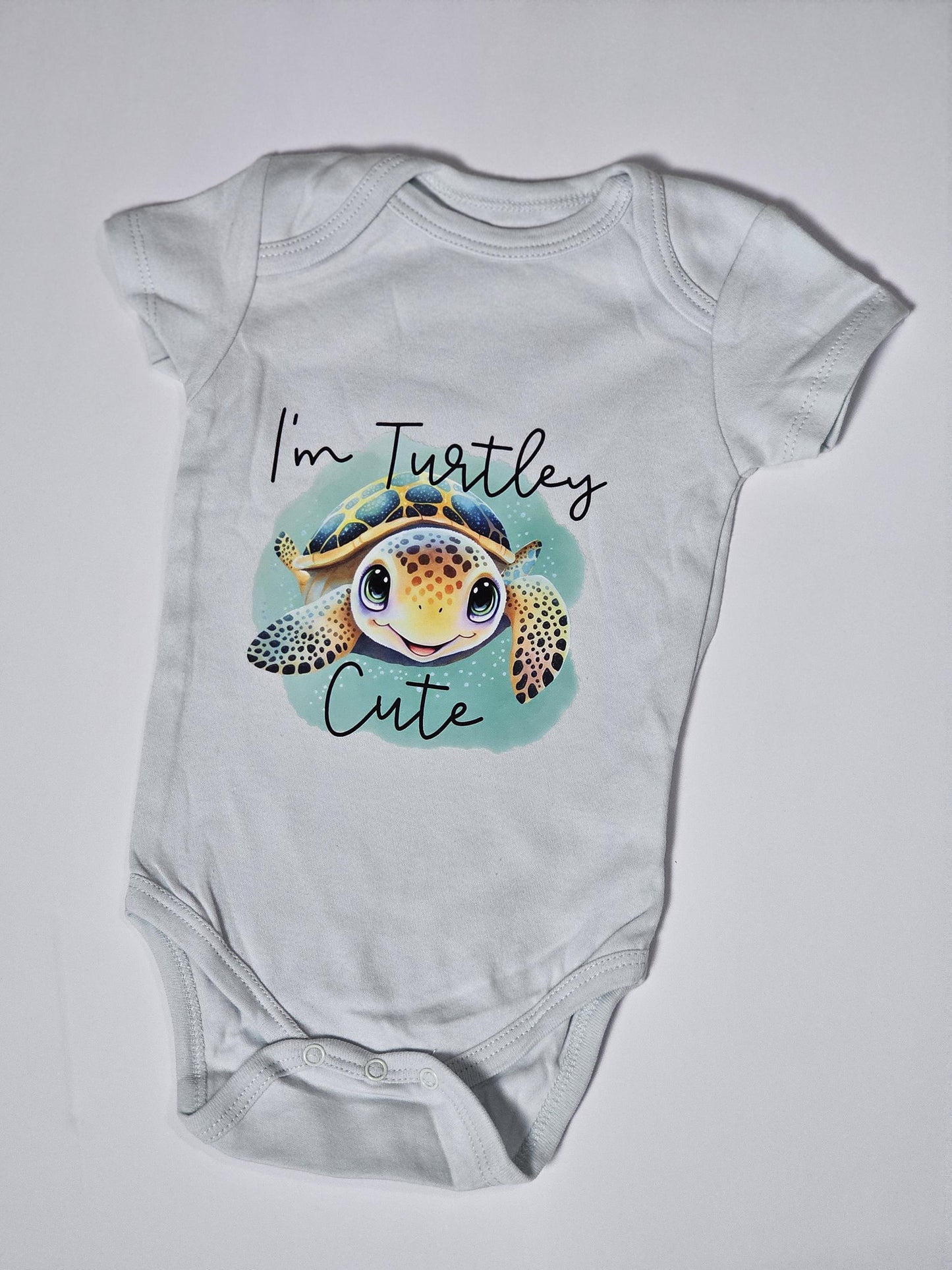 Im Turtley Adorable Baby Onesie | Cute Turtle Infant Bodysuit 69M | Baby Shower Gift | Gender Neutral Baby Outfit