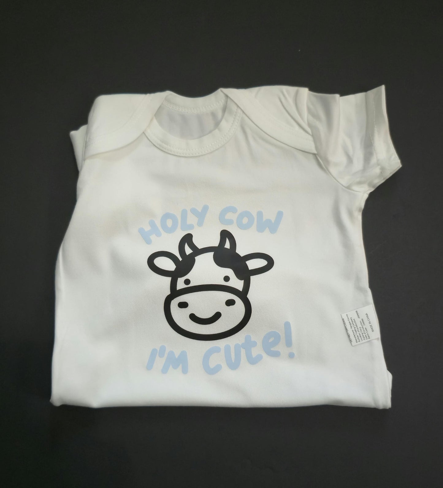 Holy Cow Im Cute Baby Onesie® | Funny Farm Animal Baby Bodysuit | Cute Baby Shower Gift | Baby Clothes