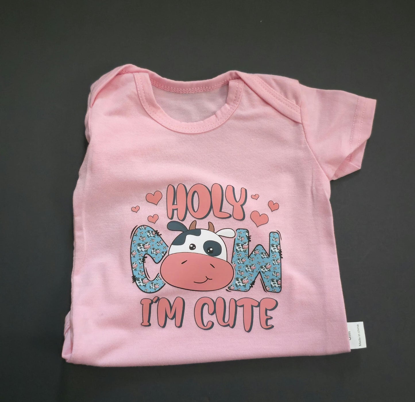Holy Cow Im Cute Baby Onesie® | Funny Farm Animal Baby Bodysuit | Cute Baby Shower Gift | Baby Clothes