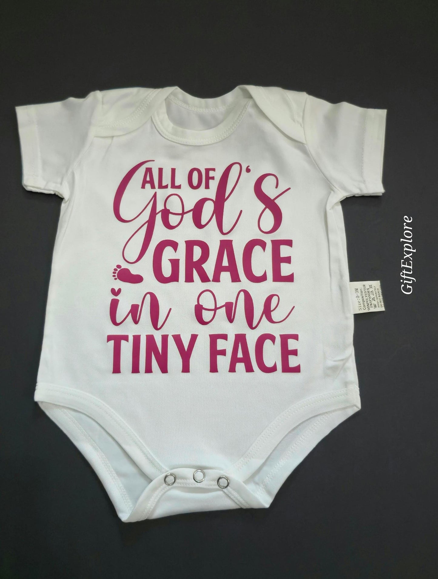 All of Gods Grace Onesie: Religious Newborn Gift