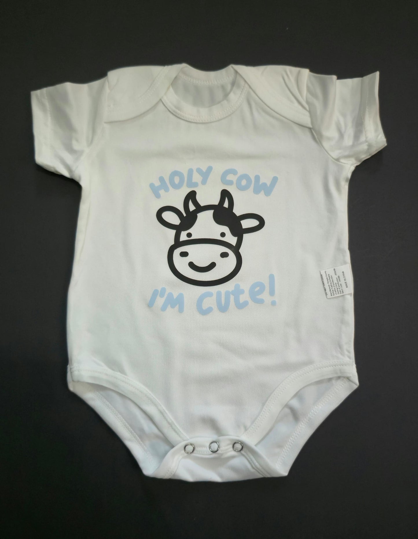 Holy Cow Im Cute Baby Onesie® | Funny Farm Animal Baby Bodysuit | Cute Baby Shower Gift | Baby Clothes