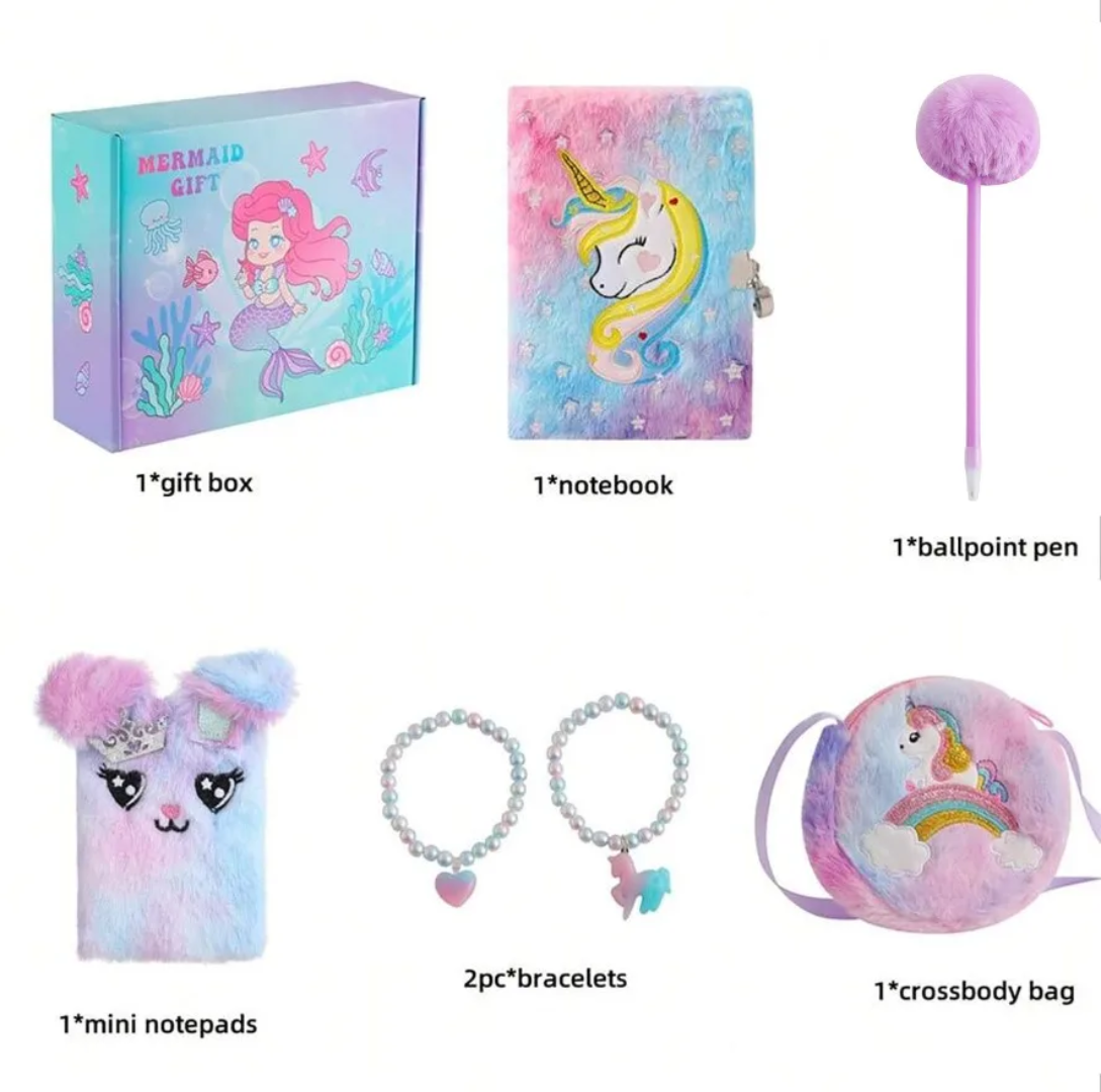 Unicorn Gift Set for Girls – Journal, Purse, Jewelry & Pen